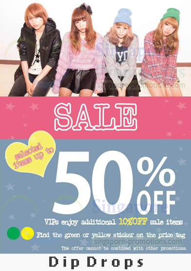 Dip Drops Up To 50% Off Sale (Further Reductions) 10 Dec 2012