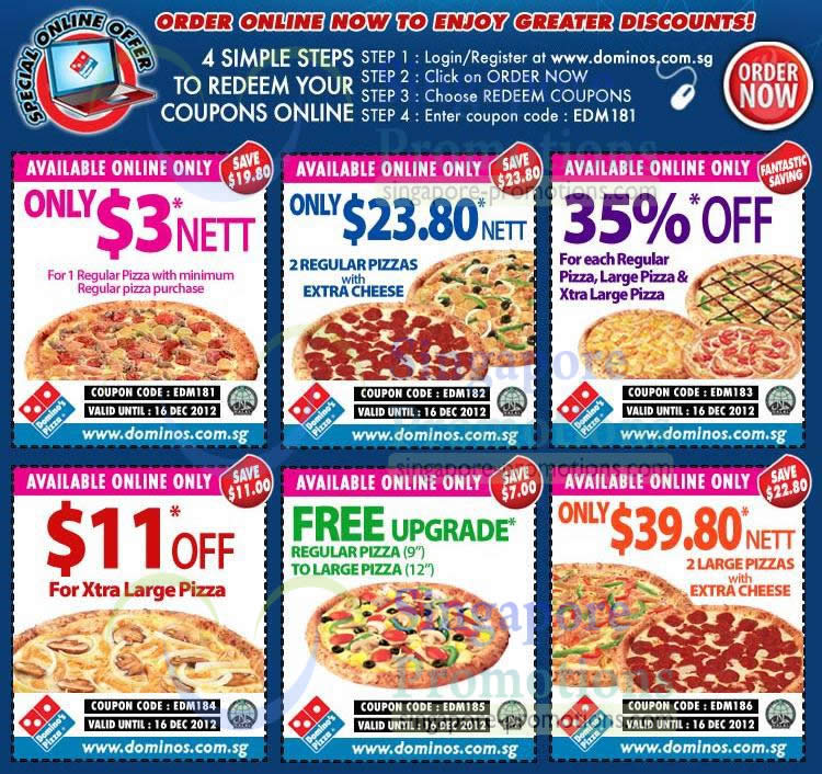 dominos coupon codes free