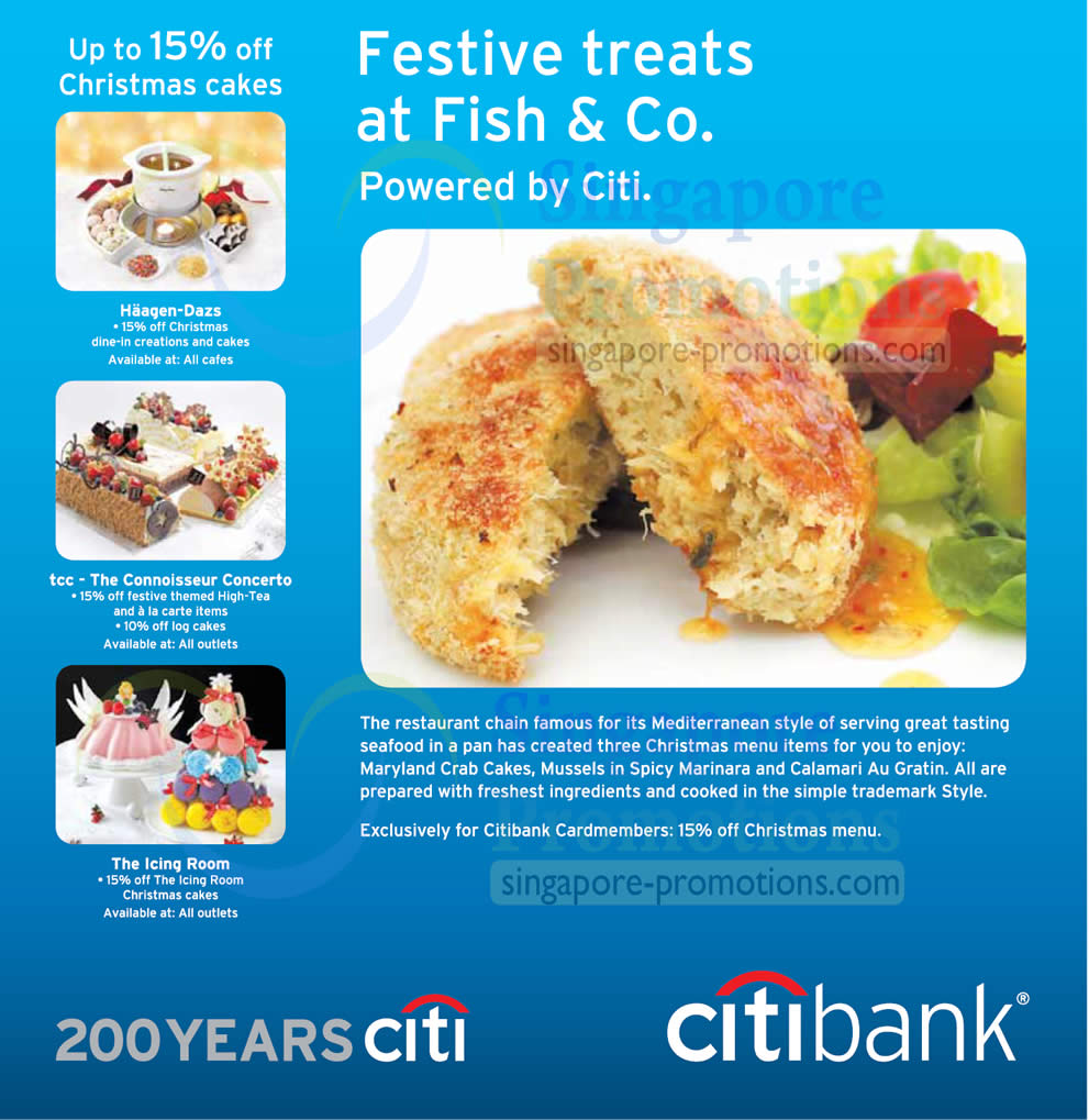 Featured image for Citibank Festive Dining Treats Offers 6 - 31 Dec 2012