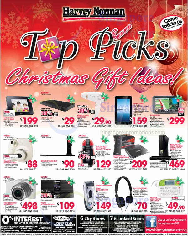 Featured image for (EXPIRED) Harvey Norman Christmas Gift Ideas 20 – 26 Dec 2012