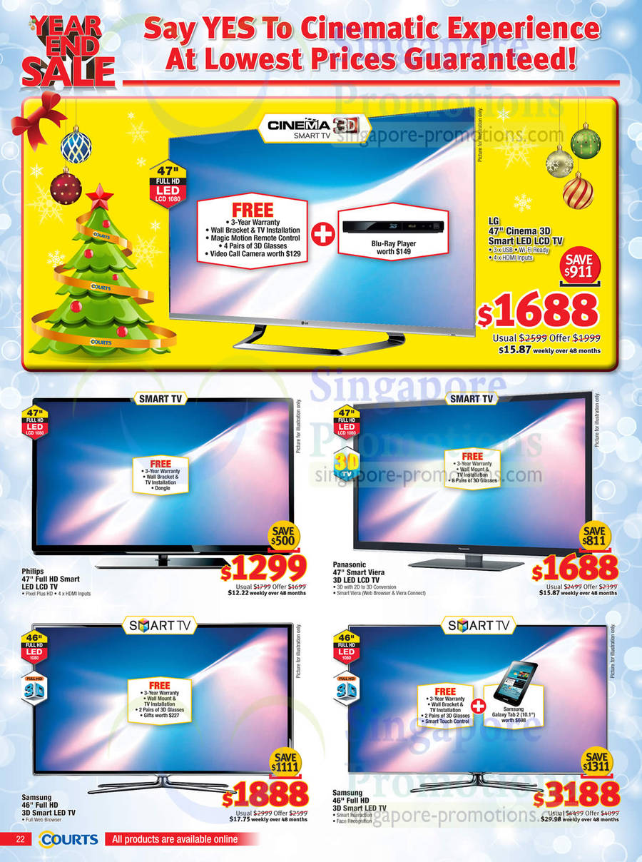 LED TVs, LG, Philips, Panasonic, Samsung