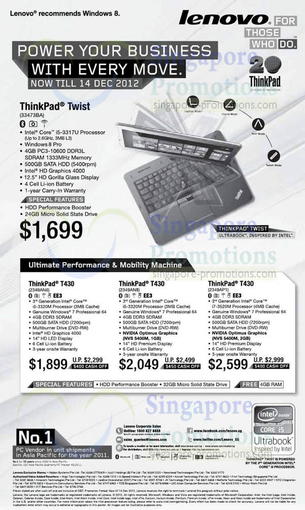 Featured image for (EXPIRED) Lenovo Notebooks Promotion Offers 5 – 14 Dec 2012