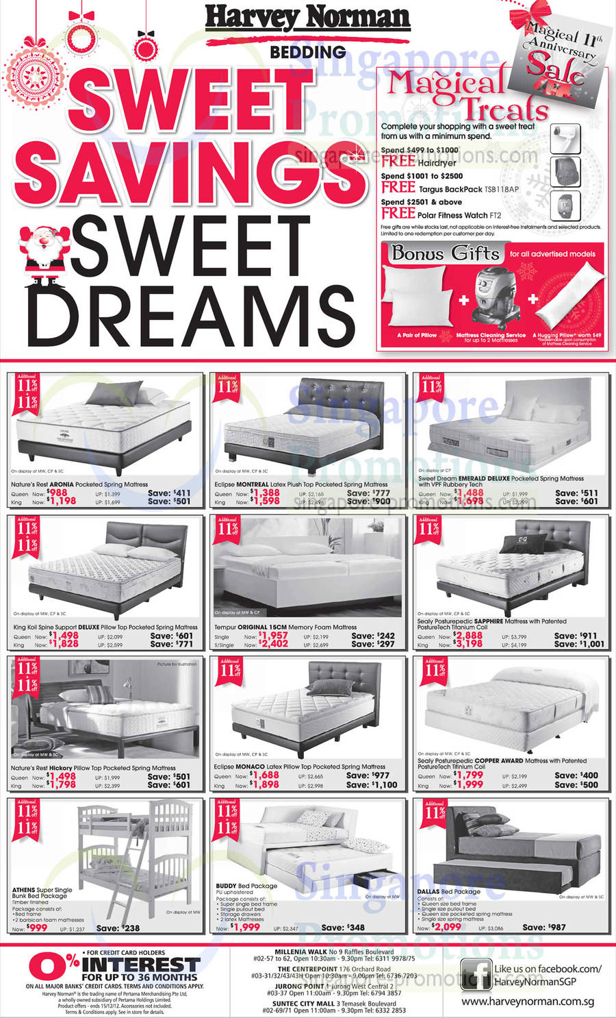 Mattresses, Eclipse, Natures Rest, Sweet Dream, King Koil, Sealy, Tempur