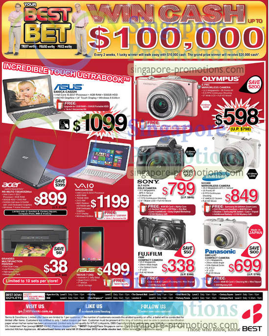 Notebooks, Asus S400CA-CA022H, Acer M5-481TG-73516G52Mas, Sony Vaio SVE15128CGB, Asus Nexus 7