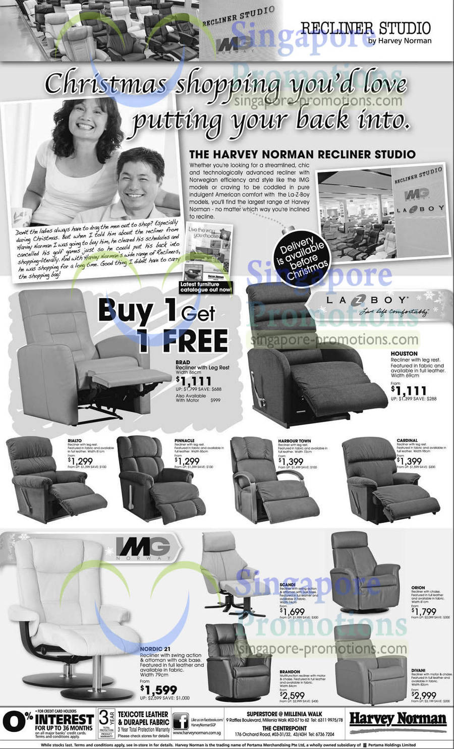 Recliners, Lazboy Brad, Houston, Rialto, Pinnacle, Harbour Town, Cardinal