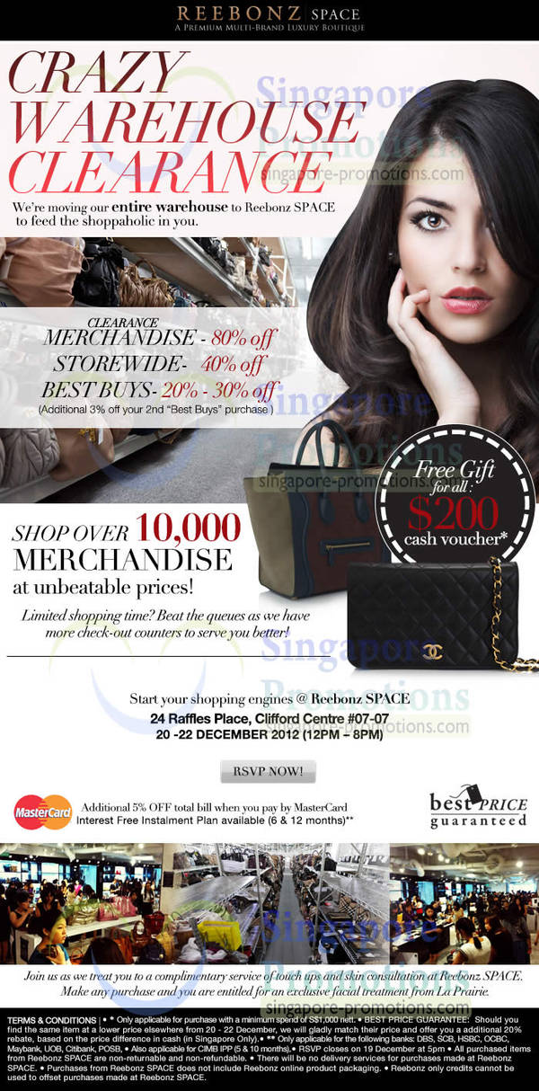 Featured image for (EXPIRED) Reebonz Warehouse Clearance Sale Up To 80% Off 20 – 22 Dec 2012