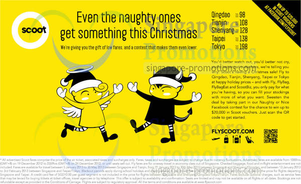 Featured image for (EXPIRED) Scoot Airlines Low Air Fares Promotion 19 – 24 Dec 2012
