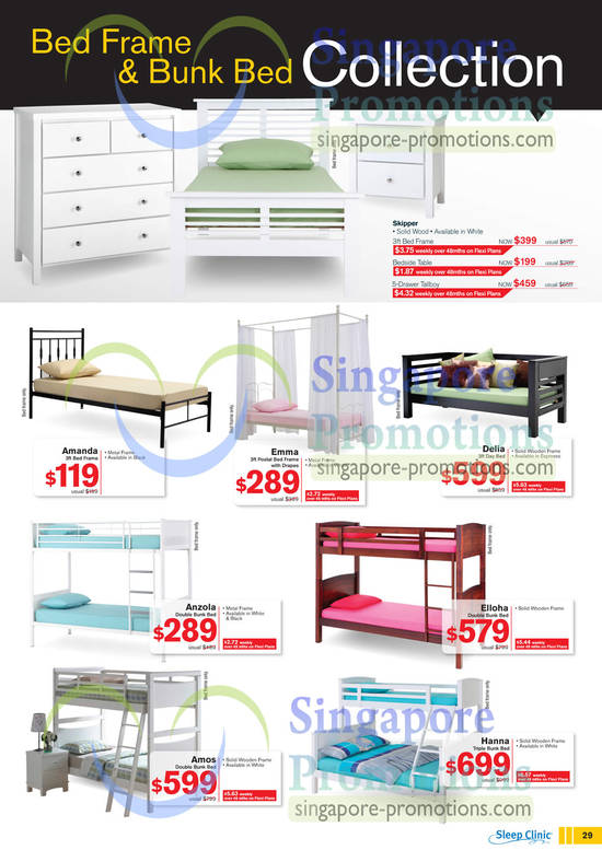 Skipper, Emma Postal, Amanda Bed Frame, Skipper Bedside Table, Delia Day Bed, Anzola, Elloha, Amos Bed, Hanna Bunk Bed