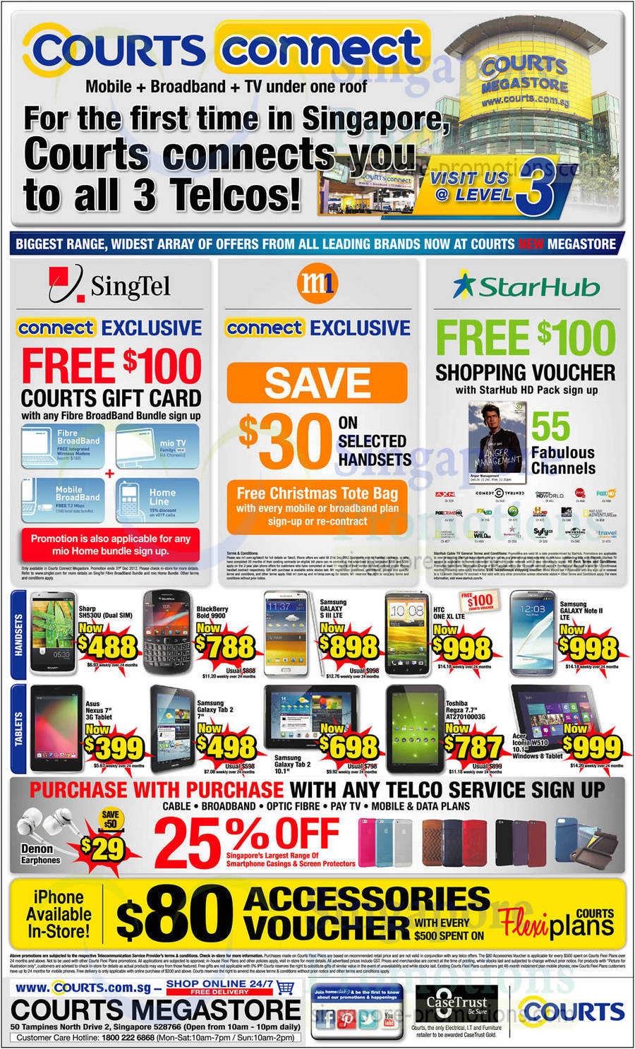 Smartphones, Tablets, Singtel, M1, Starhub Deals