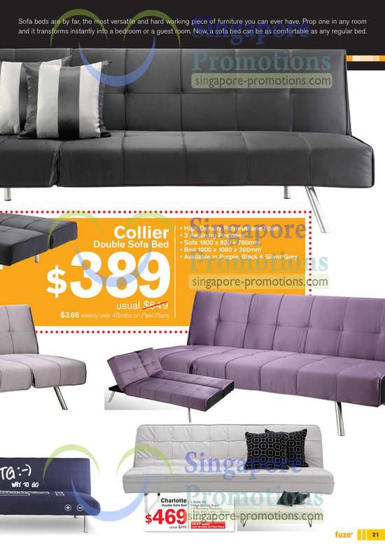 Sofa Beds, Collier, Charlotte