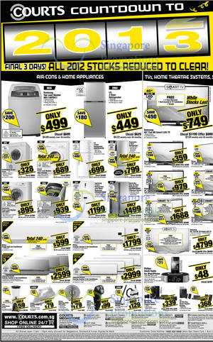 Featured image for Courts Countdown To 2013 Final 3 Days Sale 29 – 31 Dec 2012
