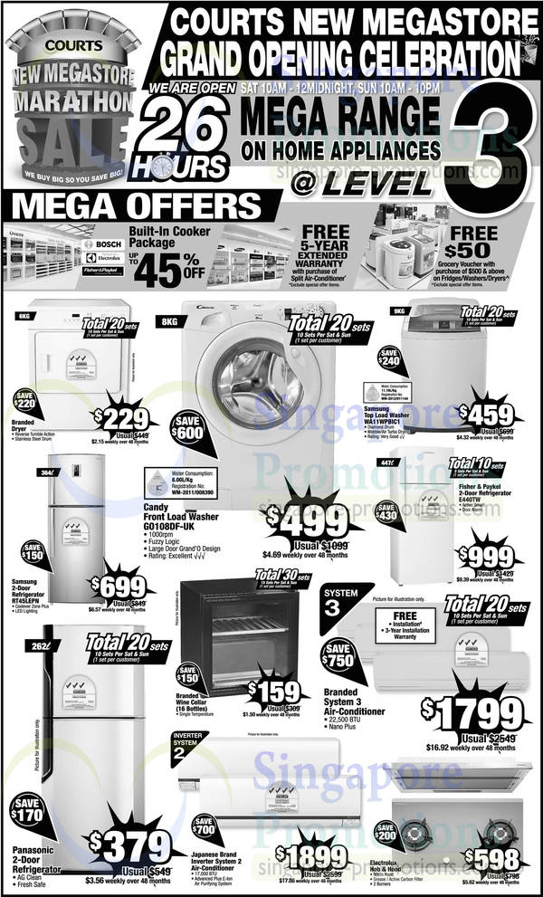 Featured image for Courts New Megastore Grand Opening Sale 15 – 16 Dec 2012