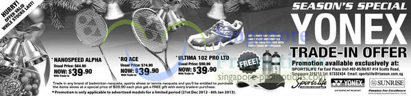 Featured image for (EXPIRED) Yonex Trade In Promotion Offer @ Far East Plaza 21 Dec 2012 – 6 Jan 2013