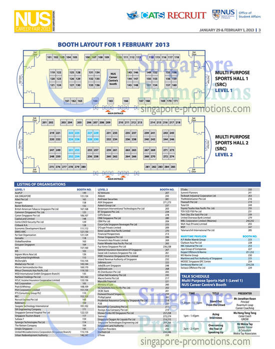 1 Feb Floor Map, Participating Companies