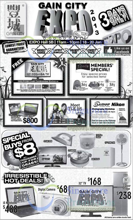 14 Jan Members Special, Trade In, DBS POSB Free TV, 8 Dollar Deals