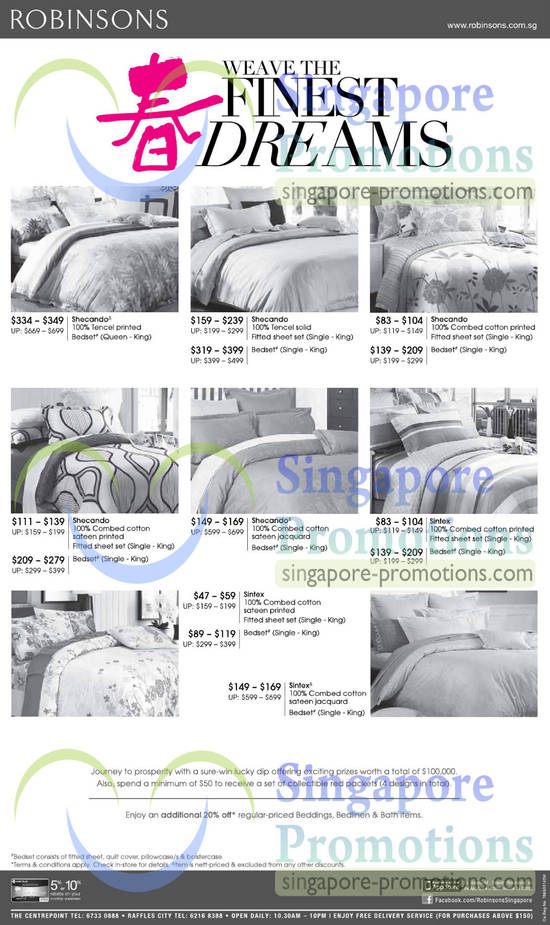 24 Jan Bedsheet Sets, Shecando, Sintex