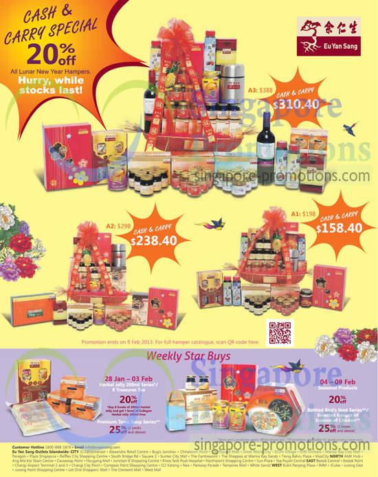 30 Jan 20 Percent Off Hampers, Weekly Star Buys, Herbal Jelly, Birds Nest, Tonic Soup