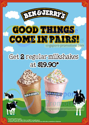 Featured image for (EXPIRED) Ben & Jerry’s $19.90 For Two Milkshakes @ Wildlife Reserves 15 Jan – 28 Feb 2013