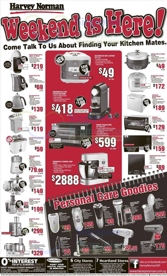 Braun, Delonghi Kettle, Panasonic Thermal Pot, Pop Up Toaster, Tefal Moulinette Chopper, Kenwood Handheld Blender, Juicer