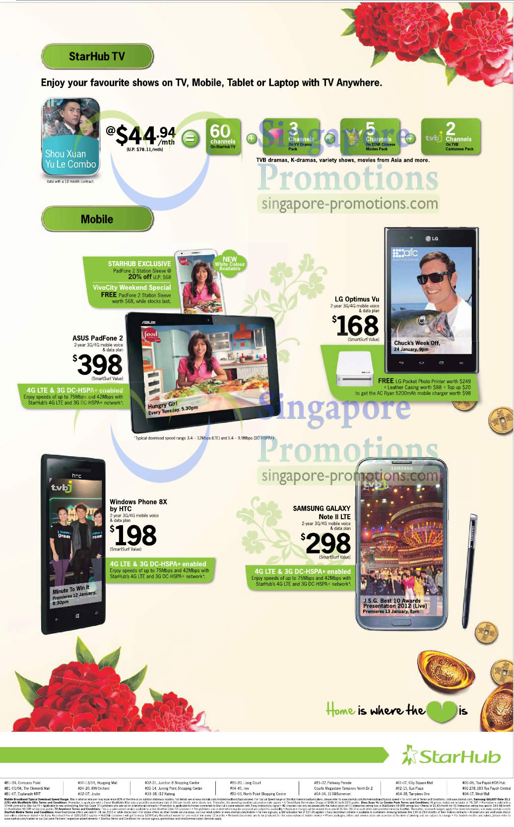 Featured image for Starhub Smartphones, Tablets, Cable TV & Mobile/Home Broadband Offers 12 - 18 Jan 2013