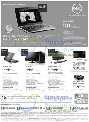Featured image for Dell Notebooks, Desktop PC & Accessories Offers 9 – 17 Jan 2013