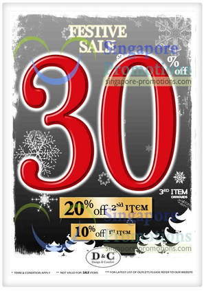 Featured image for (EXPIRED) Design & Comfort (D&C) Up To 30% Off Festive Sale 15 Jan 2013