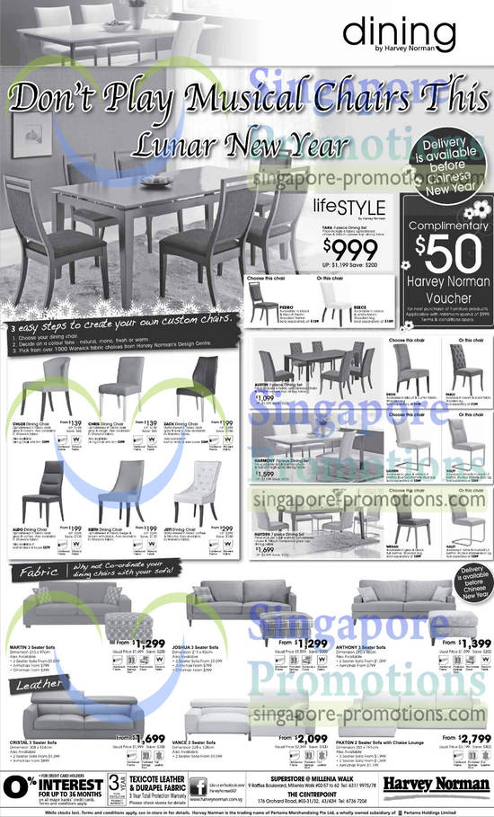 Dining Chairs, Sofa Sets, Aldo, Keith, AZack, Martin, Joshua, Anthony, Cristal, Vance, Paxton