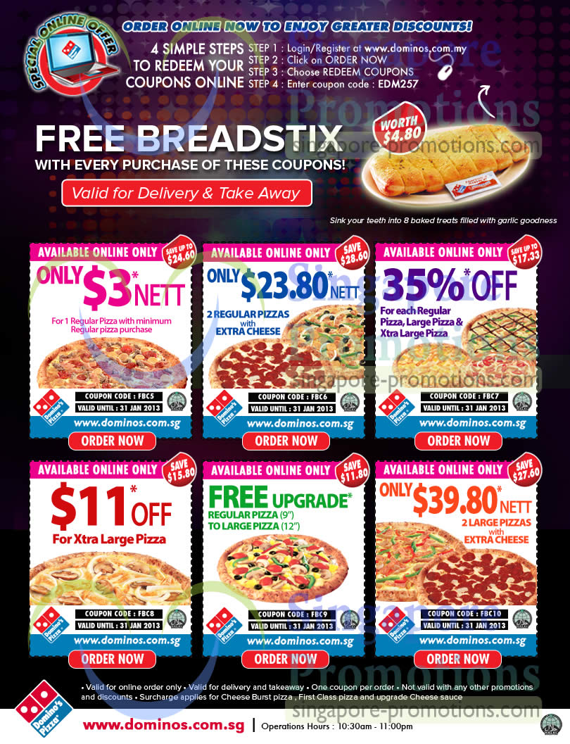dominoes coupon codes