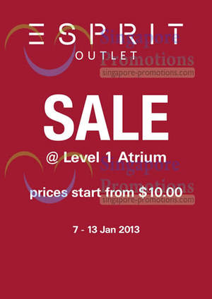 Featured image for (EXPIRED) Esprit Outlet Sale @ YewTee Point 9 – 13 Jan 2013