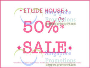 Featured image for (EXPIRED) Etude House 50% Off Selected Items Sale @ Islandwide 22 Jan 2013