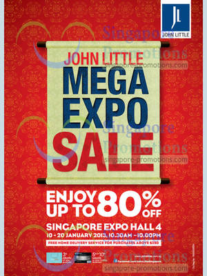 Featured image for John Little Mega Expo Sale @ Singapore Expo 10 – 20 Jan 2013