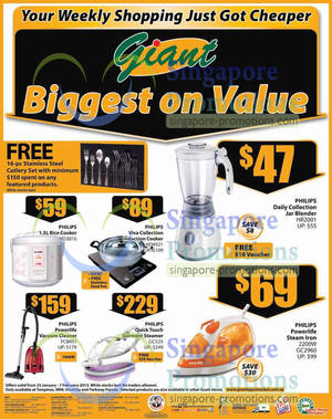 Featured image for (EXPIRED) Giant Philips Household Electronics Offers 25 Jan – 7 Feb 2013