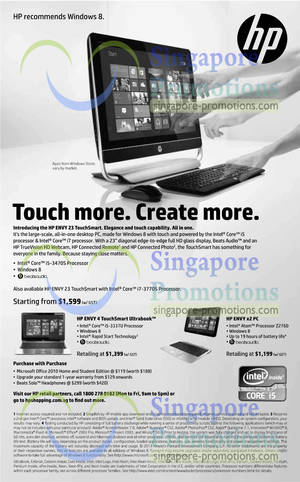 Featured image for HP Envy AIO Desktop PC & Notebooks Offers 24 Jan 2013