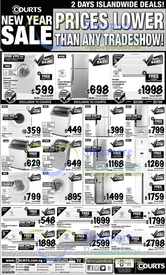 Home Appliances, Fridges, Washers, Dryers, Electrolux, Panasonic, LG, Candy, LG, Samsung