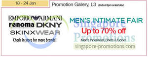 Featured image for (EXPIRED) Isetan Men’s Intimate Fair Up to 70% Off @ Isetan Scotts 18 – 24 Jan 2012