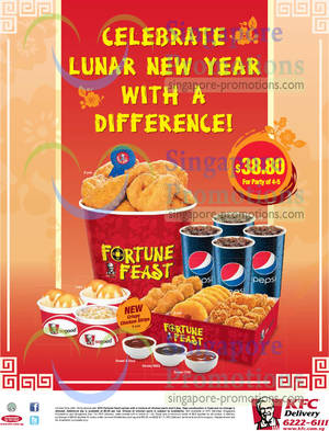 Featured image for KFC New Fortune Feast Combo Meal With New Menu Items 23 Jan 2013