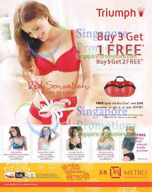 Featured image for (EXPIRED) Metro Triumph Bras Buy 3 Get 1 Free Promotion 23 Jan 2013