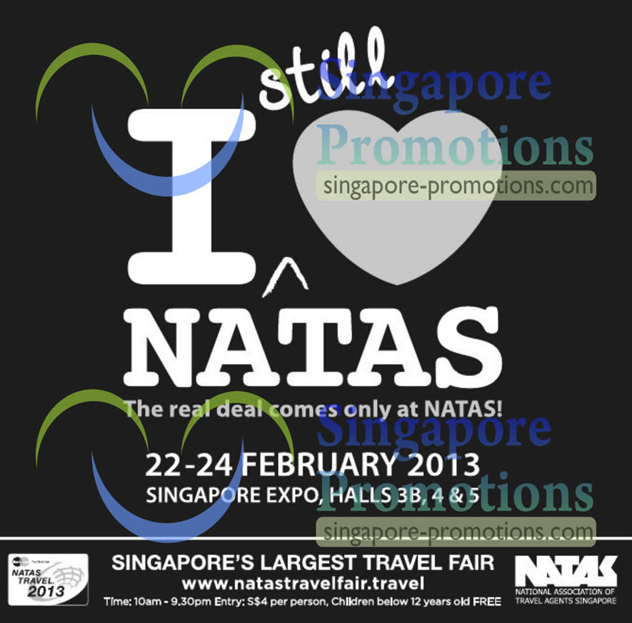 Featured image for NATAS Fair 2013 (Feb 2013) Travel Fair @ Singapore Expo 22 - 24 Feb 2013
