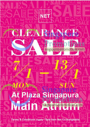 Featured image for (EXPIRED) Net Clearance Sale @ Plaza Singapura 7 – 13 Jan 2013