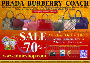 Featured image for (EXPIRED) Nimeshop Branded Handbags Sale Up To 70% Off @ Mandarin Orchard Hotel 2 Feb 2013