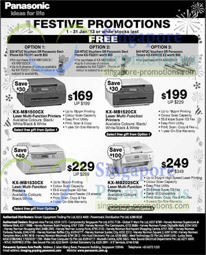 Featured image for Panasonic Printers Festive Promotions 1 Jan 2013