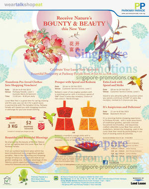 Featured image for (EXPIRED) Parkway Parade CNY Promotions & Activities 18 Jan – 24 Feb 2013