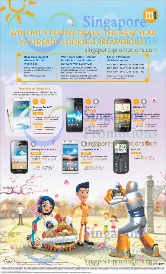 Samsung Galaxy Note II LTE, Ace 2, Sony Xperia V, LH Optimus 4X HD, ZTE T203, HTC One SV