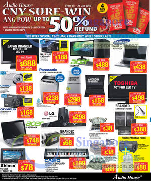 Featured image for Audio House Electronics, TV, Notebooks & Appliances Offers 17 – 21 Jan 2013
