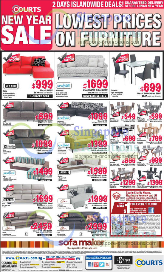 Sofa Sets, Dining Sets, Armadio, King Koil, HTL, Nicollo