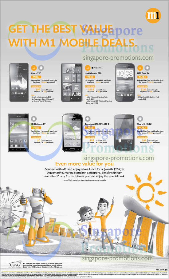 Sony Xperia V, Nokia Lumia 820, HTC One SV, LG Optimus L7, Samsung Galaxy Ace 2, Sharp SH530U