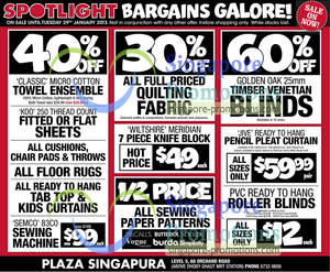 Featured image for (EXPIRED) Spotlight Bargains Galore Sale @ Plaza Singapura 25 – 29 Jan 2013