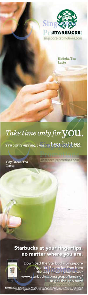 Featured image for Starbucks Singapore New Hojicha Tea Latte & Soy Green Tea Latte 3 Jan 2013