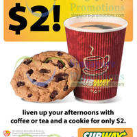 Featured image for Subway $2 Coffee/Tea & Cookie Snack Promotion 9 Jan 2013
