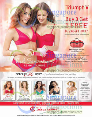 Featured image for (EXPIRED) Takashimaya Triumph Bras Buy 3 Get 1 Free Promotion 25 Jan – 8 Feb 2013